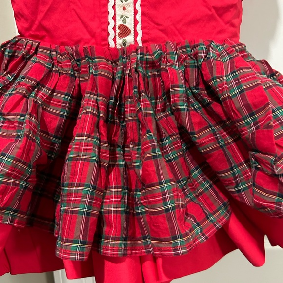Dollcake Red Christmas plaid 4T - Picture 3 of 9